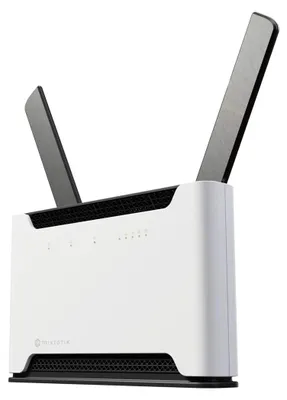 Produktbild von Mikrotik Chateau LTE7 ax, Wi-Fi 6 (802.11ax), Dual-Band (2,4 GHz/5 GHz), Ethernet/LAN, 4G, Schwarz, Weiß, Tabletop-Router