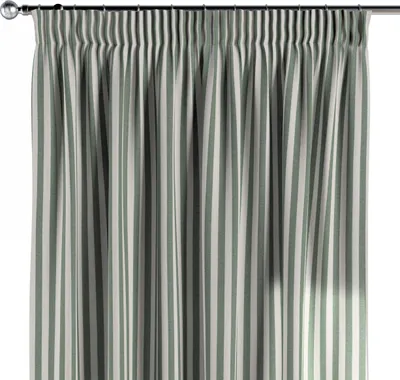 Produktbild von Dekoria Vorhang mit Kräuselband, grün-ecru, 130 x 245 cm