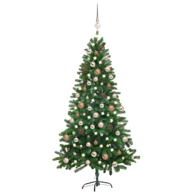 Produktbild von Maison Exclusive - Künstlicher Weihnachtsbaum mit Beleuchtung & Kugeln 150 cm Grün