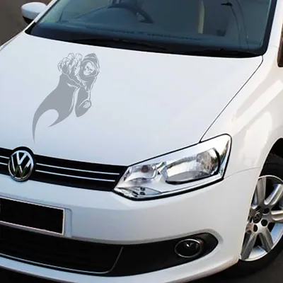 Produktbild von Aufkleber - Autoaufkleber "Reaper" Skull 115cm x 60cm silber - Tuning Carystyling Heckscheibe Auto