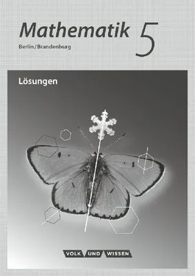 Produktbild von Mathematik 5. Schuljahr. Lösungen zum Schülerbuch. Grundschule Berlin/Brandenburg
