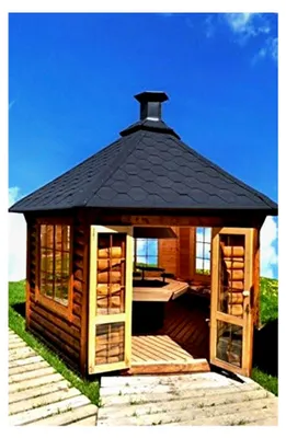 Produktbild von Gartenpavillon 16,5 m² mit Grill
