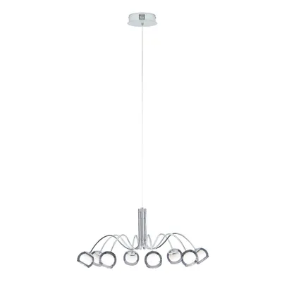 Productafbeelding van 8-lichts hanglamp Malagon chroom