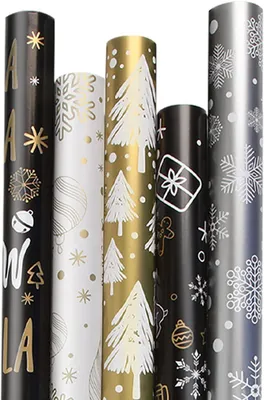 Produktbild von SULOLI 5 Rollen Weihnachtsgeschenkpapier, Weihnachtsverpackungspapier in 5 verschiedenen Motiven, Geschenkpapier für Weihnachten