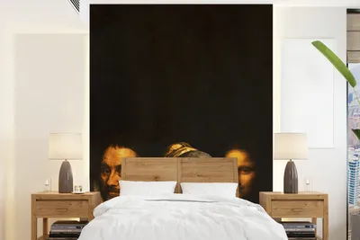 Produktbild von MuchoWow® Fototapete für Wohnzimmer oder Schlafzimmer Wandtapete Vinyl Motivtapete Kunst - Alte Meister - Collage - 195x260 cm - Wandbild