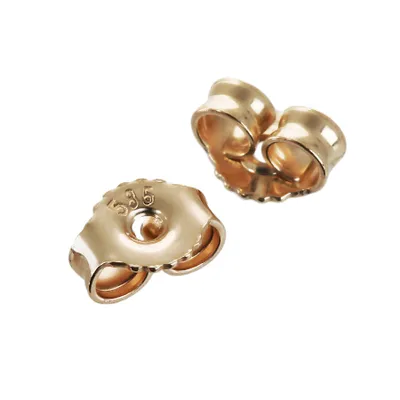 Produktbild von 1 Paar 585 14 Karat Gelbgold 4,2mm Gegenstecker Butterfly Verschluss