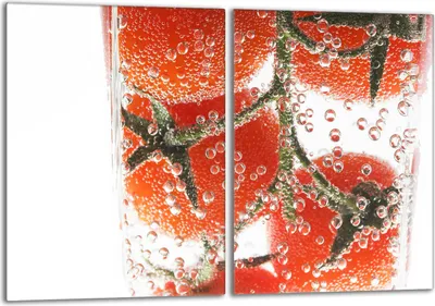 Image de Set de plaques de recouvrement pour cuisinière 2x40x52 cm Couverture de la plaque vitrocéramique en verre Protection contre les éclaboussures, Tomates rouges