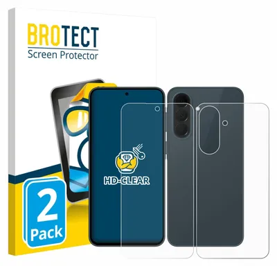 Produktbild von 2x Für Samsung Galaxy A37 5G (Display+Rückseite) Schutzfolie BROTECT Displayschutz Display Schutz Folie Klar Transparent