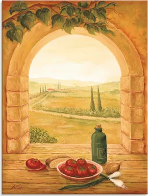 Produktbild von ARTland Leinwandbild Fensterblick I Größe: 60x80 cm