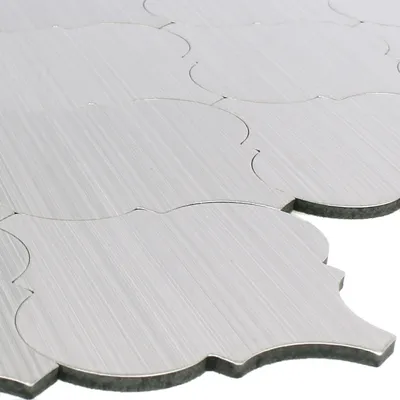 Produktbild von Mosaikfliesen Metall Selbstklebend Ensenada Silber