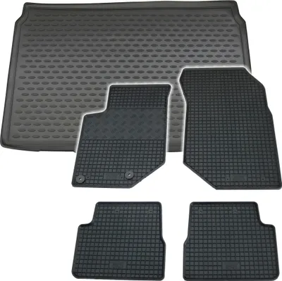 Produktbild von Gummi Kofferraumwanne + Fußmatten Set für Peugeot 208 II + Opel Corsa F