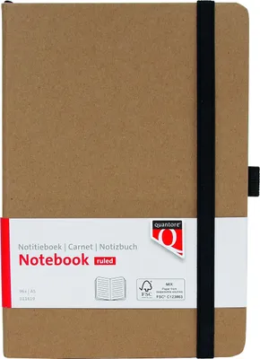 Produktbild von Quantore - Notizbuch A5-Linie 192 Seiten 80gr Kraft | 3 Stück