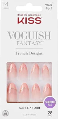 Image de KISS | Ongles artificiels FV17 - Rose - Manucure française - Facile à utiliser, design tendance