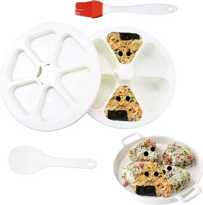 Produktbild von Famanu Onigiri Maker mit 6 Fächern - Für Sushi und Bento