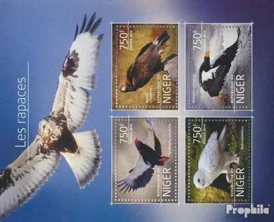 Produktbild von Briefmarken Niger 2014 Mi 3194-3197 Kleinbogen (kompl. Ausg.) postfrisch Raubvögel