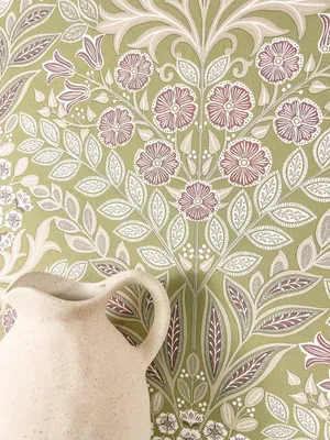 Produktbild von NEWROOM Tapete Bianca Green Grün Vliestapete - Floral Blumen Blätter Germany