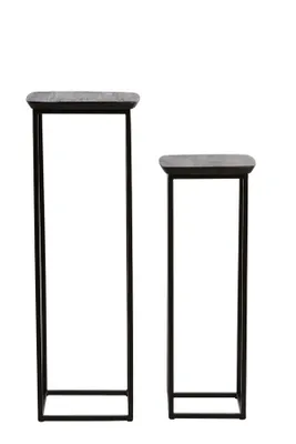 Produktbild von Light & Living - Säule QUENZA - Ø35x100cm - Schwarz - 2er-Set