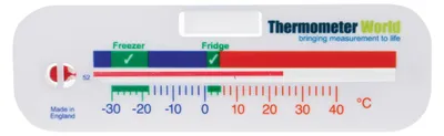 Kühlschrank-Gefrierschrank-Thermometer, analog, -30 bis 40 °C, weiß