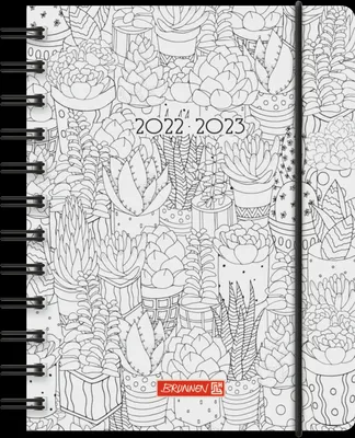 Produktbild von BRUNNEN 1071755193  Tageskalender  Schülerkalender  2022/2023  "ZENart"  1 Seite = 1 Tag, Sa. + So. auf einer Seite  Blattgröße 12 x 16 cm  A6  PP-Einband