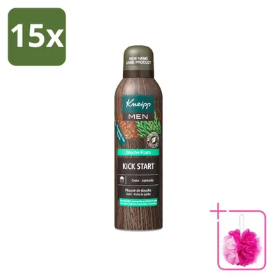 Immagine prodotto di 15 flaconi di schiuma detergente Kneipp, profumo di cedro e olio di jojoba, 200 ml ciascuno, confezione risparmio, 15 pezzi