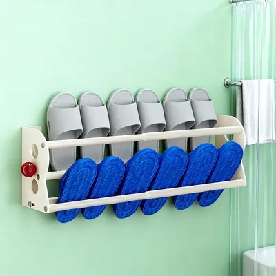 Produktbild von Magnetisches Teleskop-Wandschuhregal mit 2 Ebenen, platzsparend und vertikal, für Zuhause, Innenbereich, Wohnzimmer, Schlafzimmer, Badezimmer, Balkon, Wohnheim, Wohnmobil und Hotel
