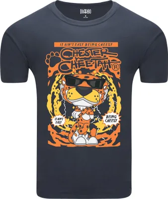 Produktbild von Diarbo Herren T-Shirt mit Popkultur-Liebhaber Druck Chester Cheetah Plakat Dunkelgrau Gr.XXL