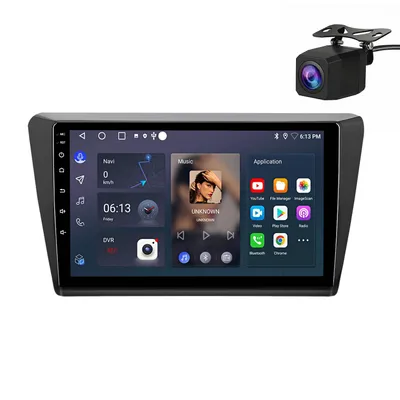 Obrázok produktu pre Android autorádio 9 palcov 64 GB pre Skoda Rapid Spaceback 2013–2020 CarPlay Android Auto Navi Bluetooth DAB+ zadná kamera