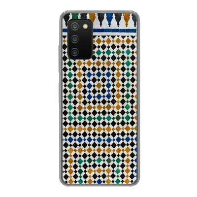 Produktbild von MuchoWow® Handyhülle Schutzhülle Hülle für Samsung Galaxy A03s Ein marokkanisches Mosaik, das wie eine Art Labyrinth aussieht Silikon Softcase Handy Hülle - Schutz