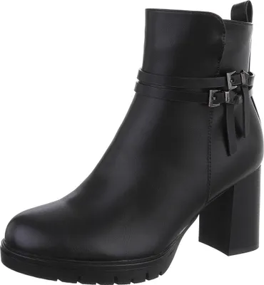 Produktbild von Ital-Design Damen Stiefeletten Leicht gefüttert Strickoptik High-Heel Stiefeletten 90514913 Schwarz Gr.  40
