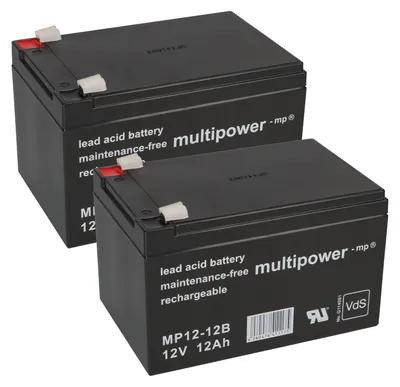 Produktbild von 2x 12V 12Ah BLEI AKKU BATTERIE für ELEKTROFAHRRAD ELEKTROSCOOTER E-BIKE USV MP
