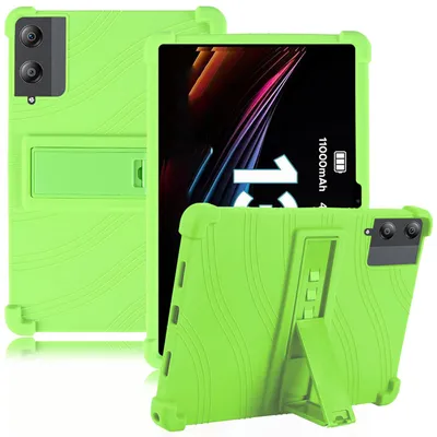 Obrázek produktu pro Tableta Pouzdro pro Doogee Tab E3 Pro 12,95", nárazuvzdorné měkké silikonové ochranné pouzdro se stojánkem Zelená