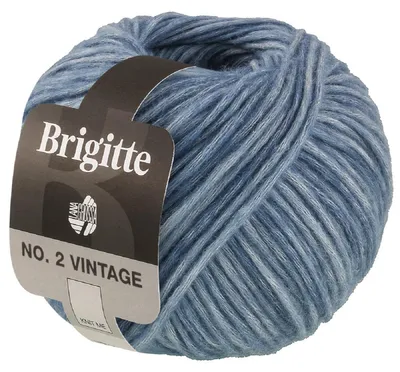 Zdjęcie produktu dla Lana Grossa BRIGITTE NO. 2 VINTAGE 50 g jedwab & merino soffilo 115 m Kolor 206 - Jeans cętkowany