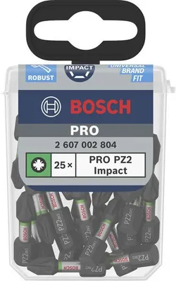 Produktbild von PRO Pozidriv Impact Bit, PZ2, 25 mm, Display, 10 x 25-tlg