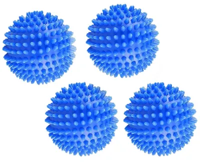 Four blue spiky balls arranged in a diamond shape on a white background.