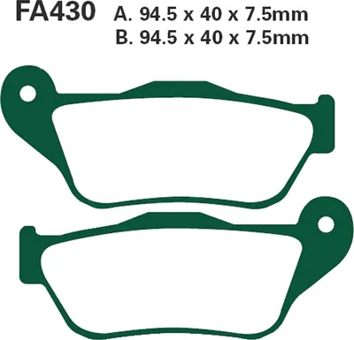 Image de Plaquettes de frein avant pour MBK YP 125 R Skycruiser, année de fabrication 2006 - Plaquettes de frein EBC - Neuf
