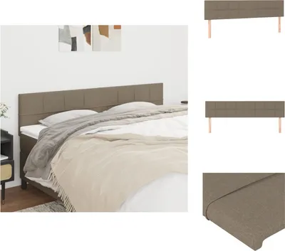 Produktbild von vidaXL Kopfteile 2 Stk. Taupe 100x5x78/88 cm Stoff -  Kopf- & Fußenden