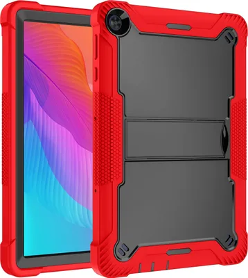 Produktbild von Schutzhülle für Huawei MatePad T10 / T10S 10.1 Zoll, 3 Schichten mit Ständer Strapazierfähig Hülle für Huawei MatePad T10S Rot