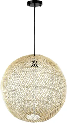 Immagine prodotto di Lampada a sospensione ROTANG in rattan color crema 30x48 cm ##
