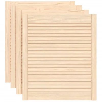 Image de vidaXL Portes d'armoire design à lamelles 4 pcs 69x59,4 cm bois massif