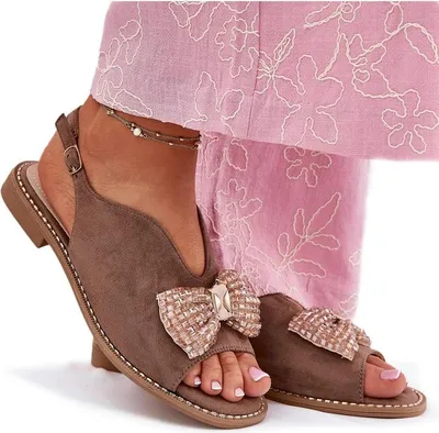Produktbild von Damen Sandalen Mit Schleife Auf Flachem Absatz Beige S.Barski KV51-014 36