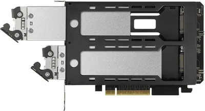 Produktbild von Icy Dock MB842MP-B, SSD-Gehäuse, M.2, PCI Express 4.0, PCI Express 3.0, Schwarz, Silber