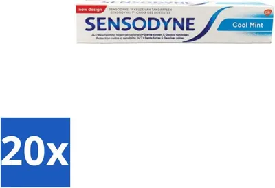 Produktbild von Sensodyne Zahnpasta – Cool Mint – Für empfindliche Zähne – 75 ml - Vorteilspack - 20 Stücke