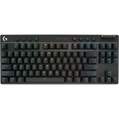 Produktbild von Logitech G PRO X TKL, Kabellos, RF Wireless + Bluetooth, Mechanischer Switch, QWERTY, RGB-LED, Schwarz