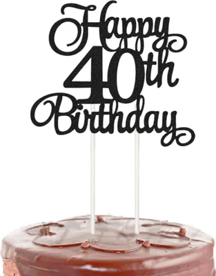 Produktbild von 1 Stück Kuchenplatte zum 40. Geburtstag - schwarz