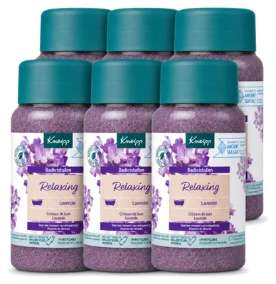 Produktbild von 6 x Kneipp Badkristallen Relaxing Lavendel - 600 g - Vorteilspackung - 6 Stücke