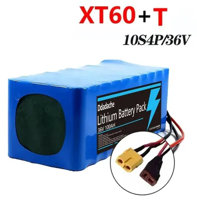 Produktbild von E-Scooter Akku - 10S4P 36V Li-Ion Batteriepack - 100Ah 100000mAh - 18650 Zellen - wiederaufladbar - XT60-T Stecker