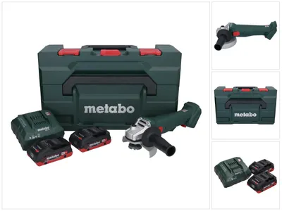 Produktbild von Metabo W 18 L 9-125 Akku Winkelschleifer 18 V 125 mm + 2x Akku 4,0 Ah + Ladegerät + metaBOX