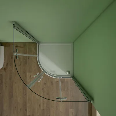 Produktbild von Runddusche Duschkabine 80x80x195cm Viertelkreis Duschabtrennung 6mm NANO ESG Sicherheitsglas