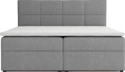Produktbild von VENASI BETTY Boxspringbett 160x200 mit Bettkästen H2/H3 Matratze GRAU