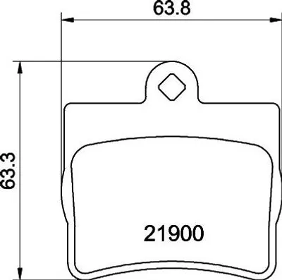 Produktbild von HELLA Bremsbeläge Satz Hinten Bremsklötze passend für MERCEDES-BENZ C-Klasse Limousine (W202) 8DB 355 008-311